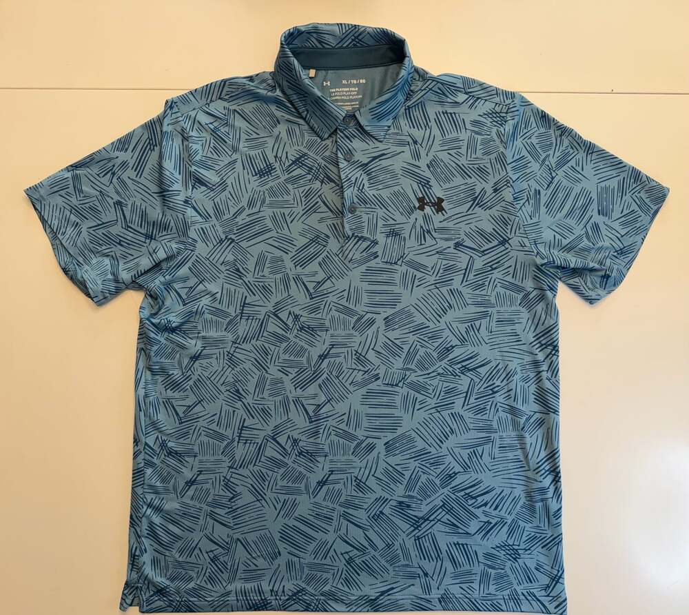 Under Armour The Playoff Polo All-Over Sketch Print Golf Shirt